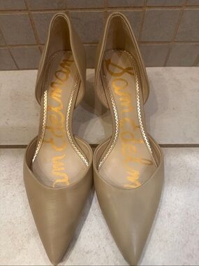 Sam Edelman Taupe Pointed Toe D'Orsay Heels